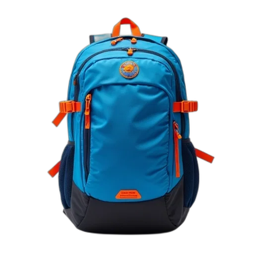 jacket, 3d render, blue, orange transparent PNG cut-out