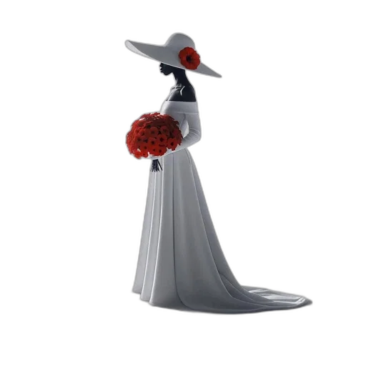 dress, hat, flower, crown transparent PNG cut-out