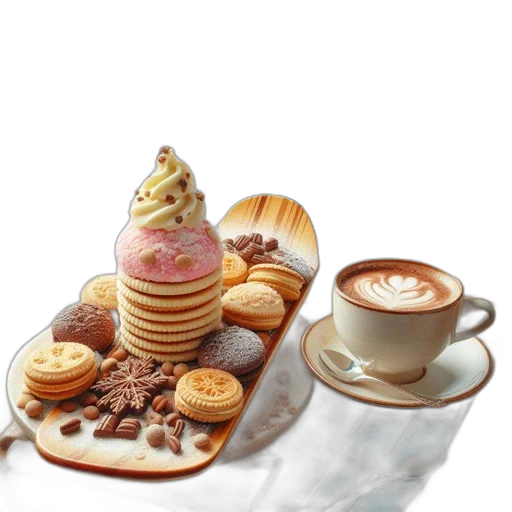 food, photorealistic, 3d render, concept art transparent PNG cut-out