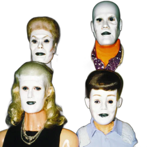 mask, face, four, mannequins transparent PNG cut-out