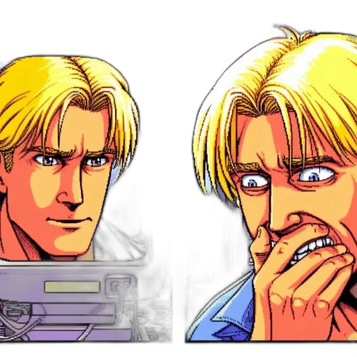 face, comic book art, concept art, pixel art transparent PNG cut-out