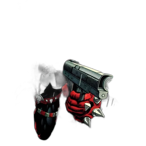 weapon, robot, mask, shoes transparent PNG cut-out