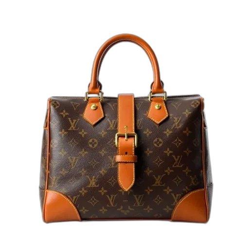 brown, leather, handbag, gold transparent PNG cut-out