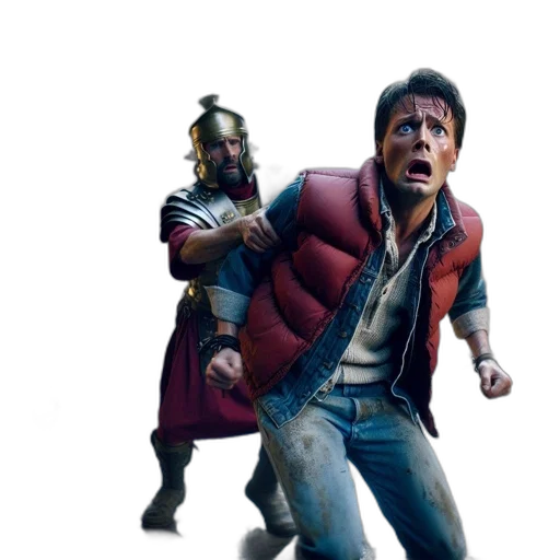 jacket, robot, weapon, mask transparent PNG cut-out