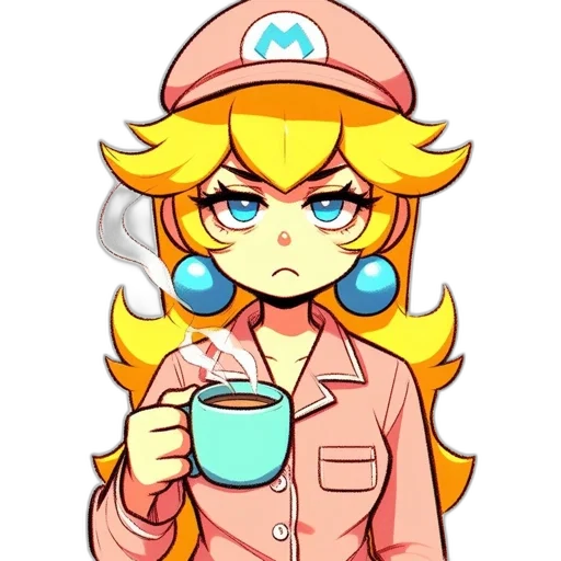 staff, hat, pixel art, vaporwave transparent PNG cut-out