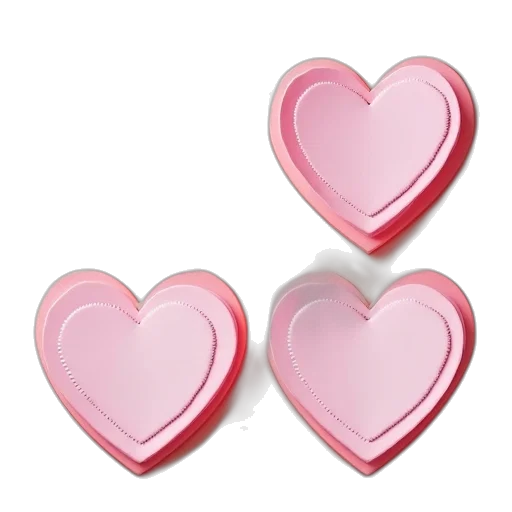 jewelry, 3d render, heart, shaped transparent PNG cut-out