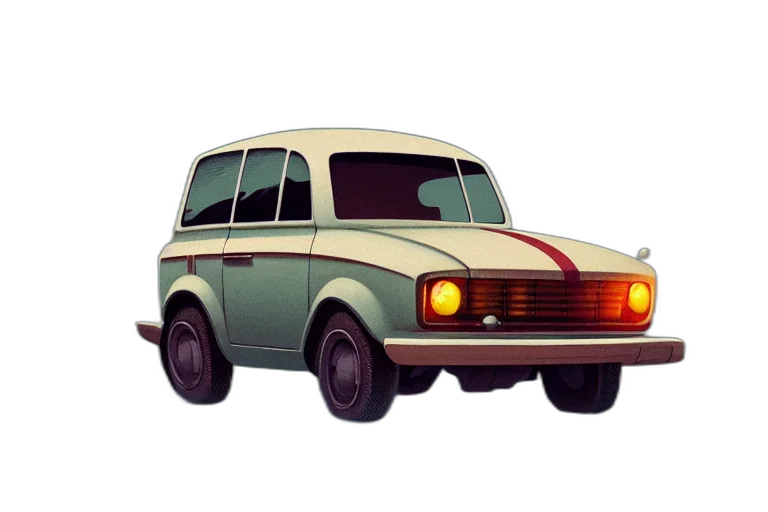 car, concept art, pixel art, photorealistic transparent PNG cut-out