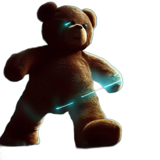 staff, 3d render, concept art, neon lights transparent PNG cut-out