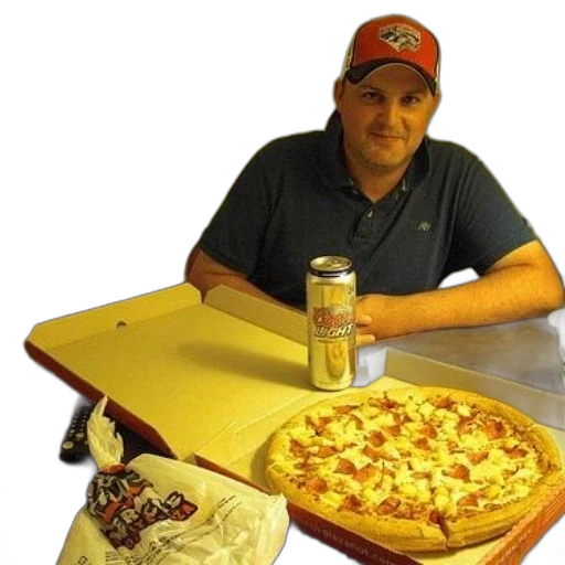 food, man, blue, shirt transparent PNG cut-out