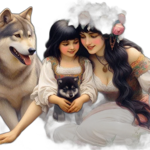 fantasy art, photorealistic, oil painting, concept art transparent PNG cut-out