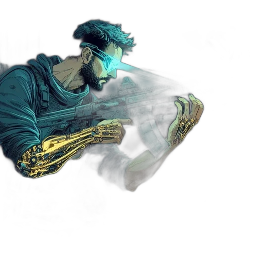 mask, concept art, vaporwave, watercolor transparent PNG cut-out