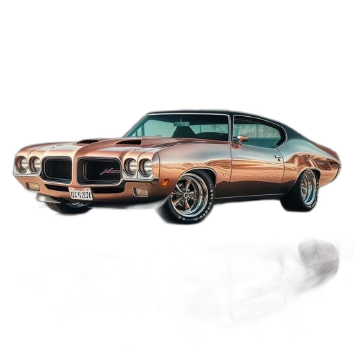 car, photorealistic, 3d render, vintage transparent PNG cut-out