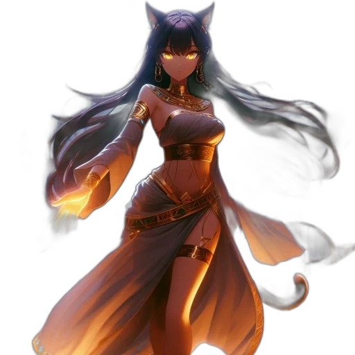 dress, staff, mask, fantasy art transparent PNG cut-out