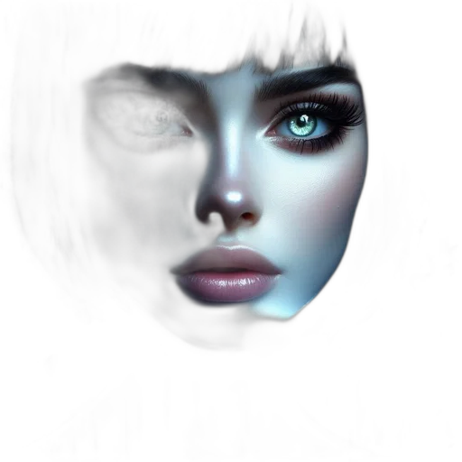 face, mask, robot, hair transparent PNG cut-out
