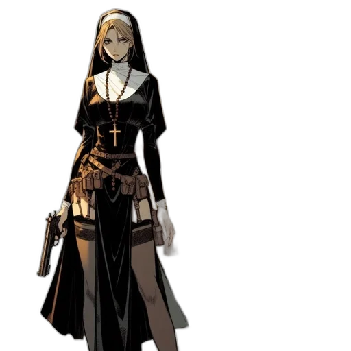 dress, staff, concept art, comic book art transparent PNG cut-out