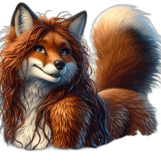 hair, animal, staff, concept art transparent PNG cut-out