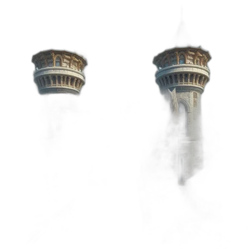 building, concept art, photorealistic, pixel art transparent PNG cut-out