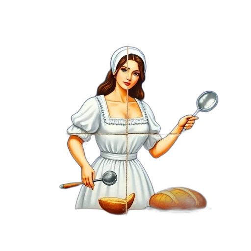 dress, staff, jewelry, weapon transparent PNG cut-out