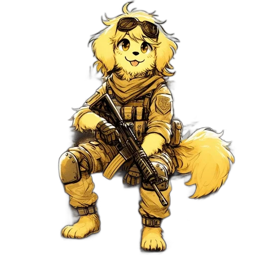staff, jacket, weapon, animal transparent PNG cut-out