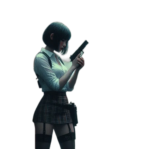 weapon, staff, jacket, concept art transparent PNG cut-out