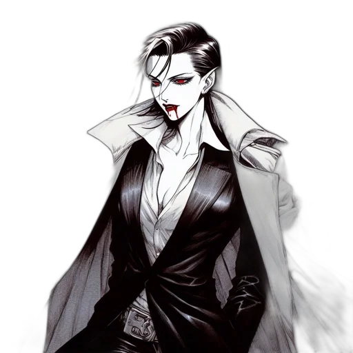 jacket, staff, dress, concept art transparent PNG cut-out