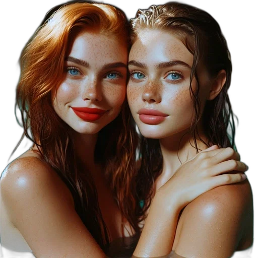 jewelry, face, photorealistic, oil painting transparent PNG cut-out
