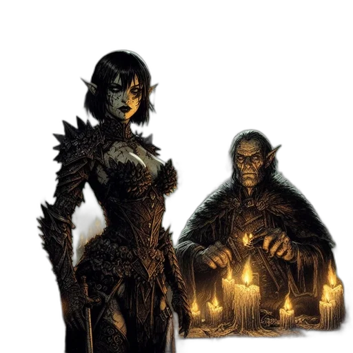 concept art, fantasy art, comic book art, pixel art transparent PNG cut-out