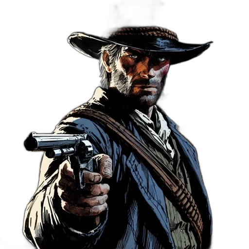 weapon, hat, staff, jacket transparent PNG cut-out