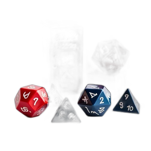 set, star, trek-themed, polyhedral transparent PNG cut-out