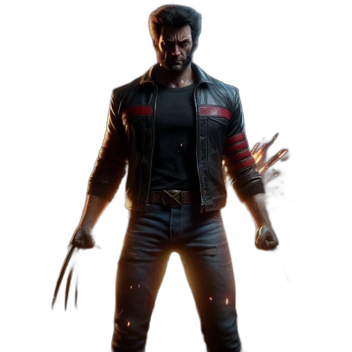 jacket, weapon, concept art, cyberpunk transparent PNG cut-out