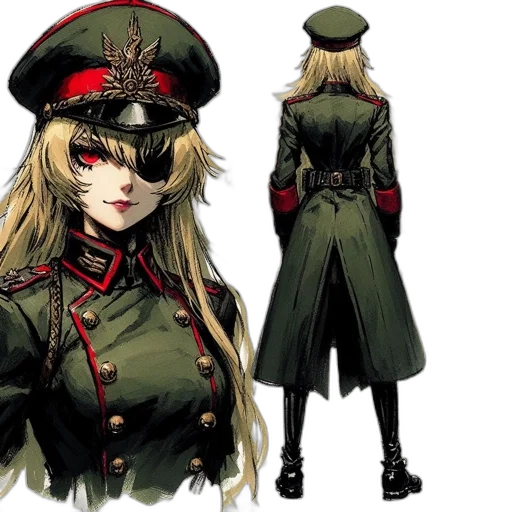 hat, staff, jacket, weapon transparent PNG cut-out