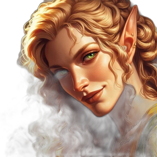 face, fantasy art, concept art, photorealistic transparent PNG cut-out