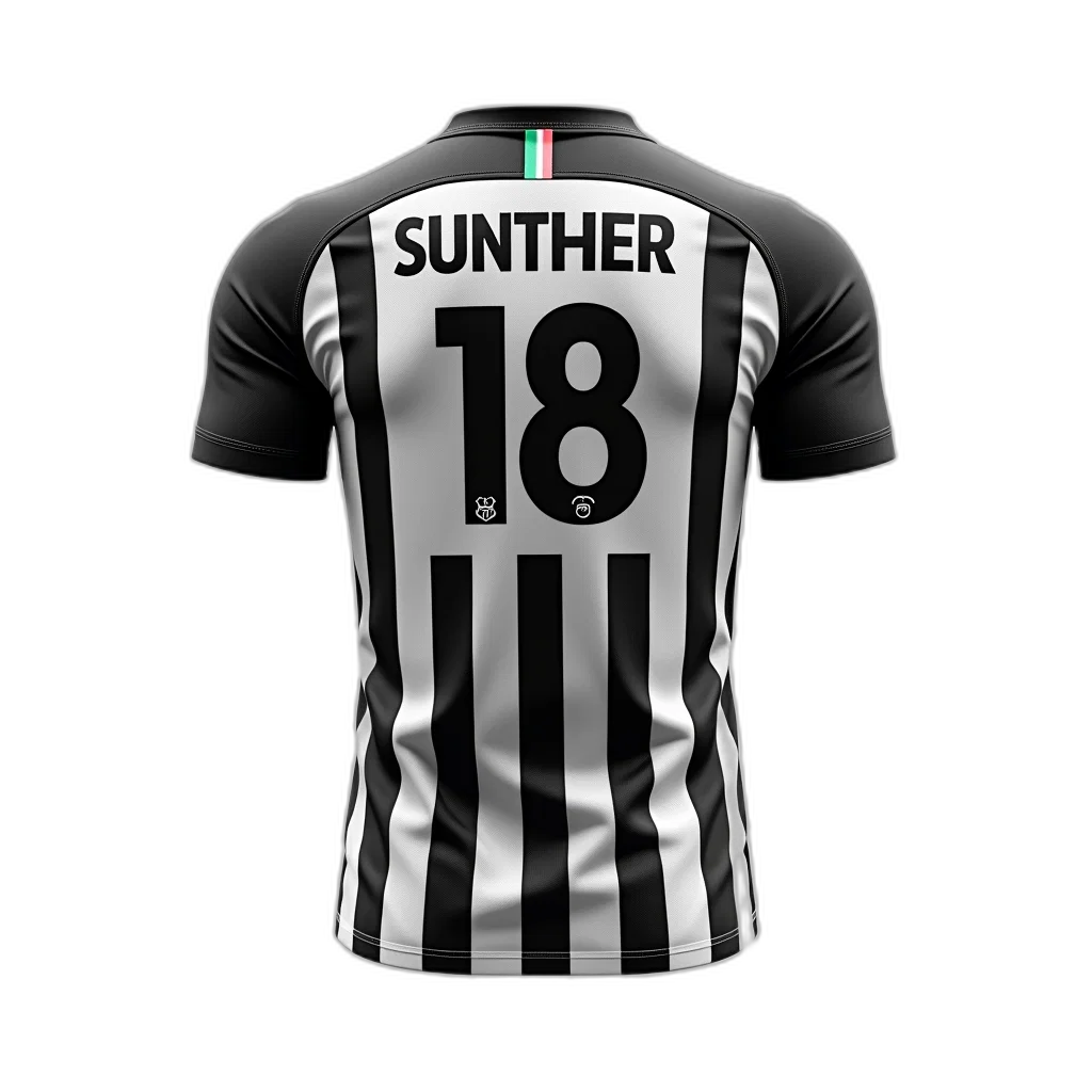 3d render, black, white, jersey transparent PNG cut-out