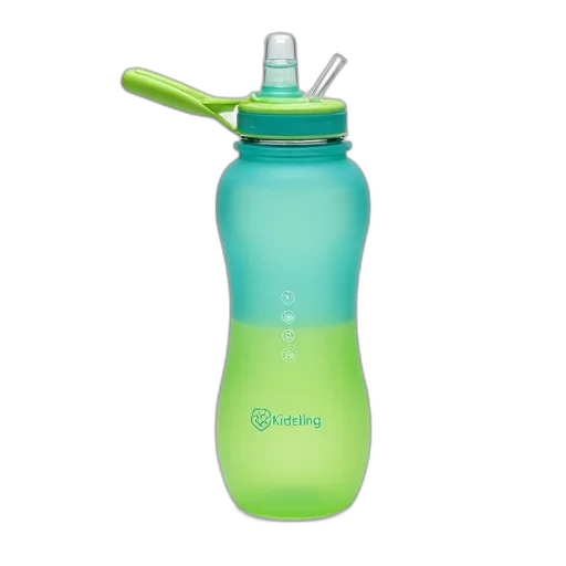 bottle, green, blue, kidzling transparent PNG cut-out