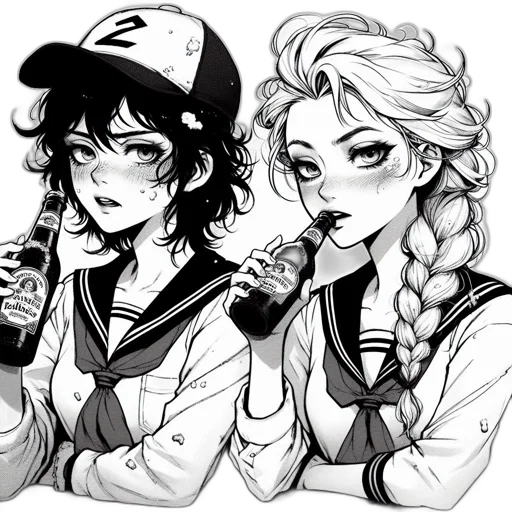 cartoon, anime, comic book art, vaporwave transparent PNG cut-out