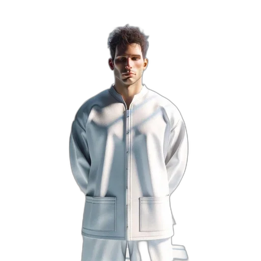 jacket, dress, 3d render, concept art transparent PNG cut-out