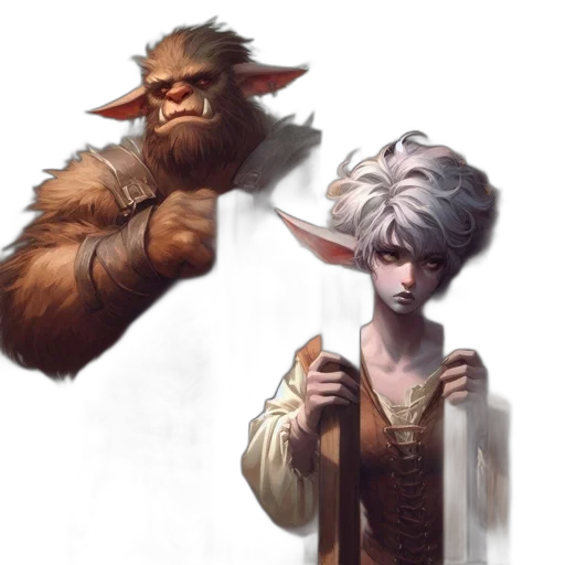 creature, staff, concept art, fantasy art transparent PNG cut-out