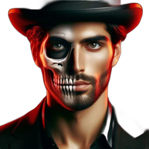 mask, face, photorealistic, comic book art transparent PNG cut-out