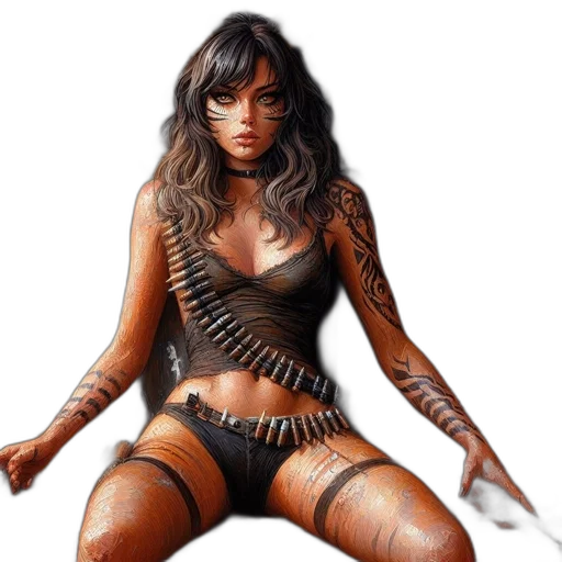 fantasy art, concept art, comic book art, photorealistic transparent PNG cut-out