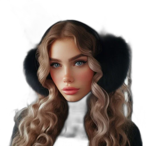 face, hat, hair, jacket transparent PNG cut-out