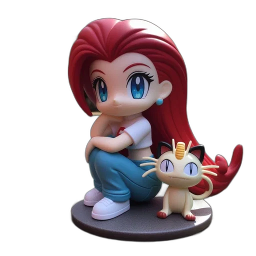 3d render, concept art, chibi-style, figurine transparent PNG cut-out