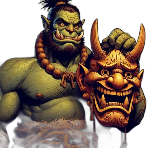 mask, concept art, fantasy art, comic book art transparent PNG cut-out