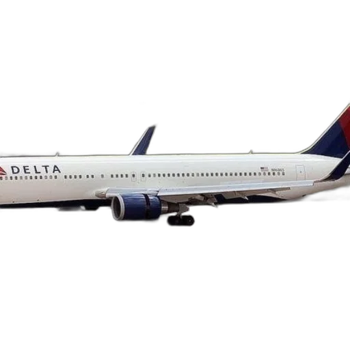 delta, airplane, runway, airport transparent PNG cut-out