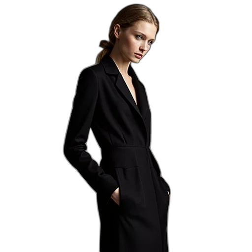 jacket, dress, staff, dark transparent PNG cut-out