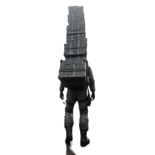 robot, jacket, mask, weapon transparent PNG cut-out