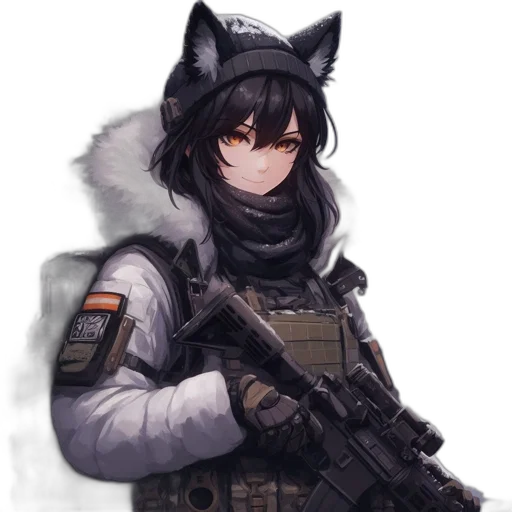 weapon, animal, jacket, staff transparent PNG cut-out