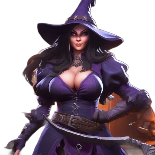 staff, dress, hat, fantasy art transparent PNG cut-out