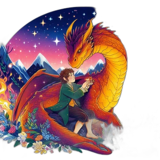 dragon, fantasy art, concept art, watercolor transparent PNG cut-out