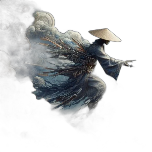 dragon, hat, mask, sword transparent PNG cut-out