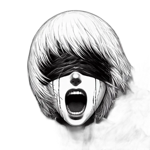mask, face, hair, creature transparent PNG cut-out